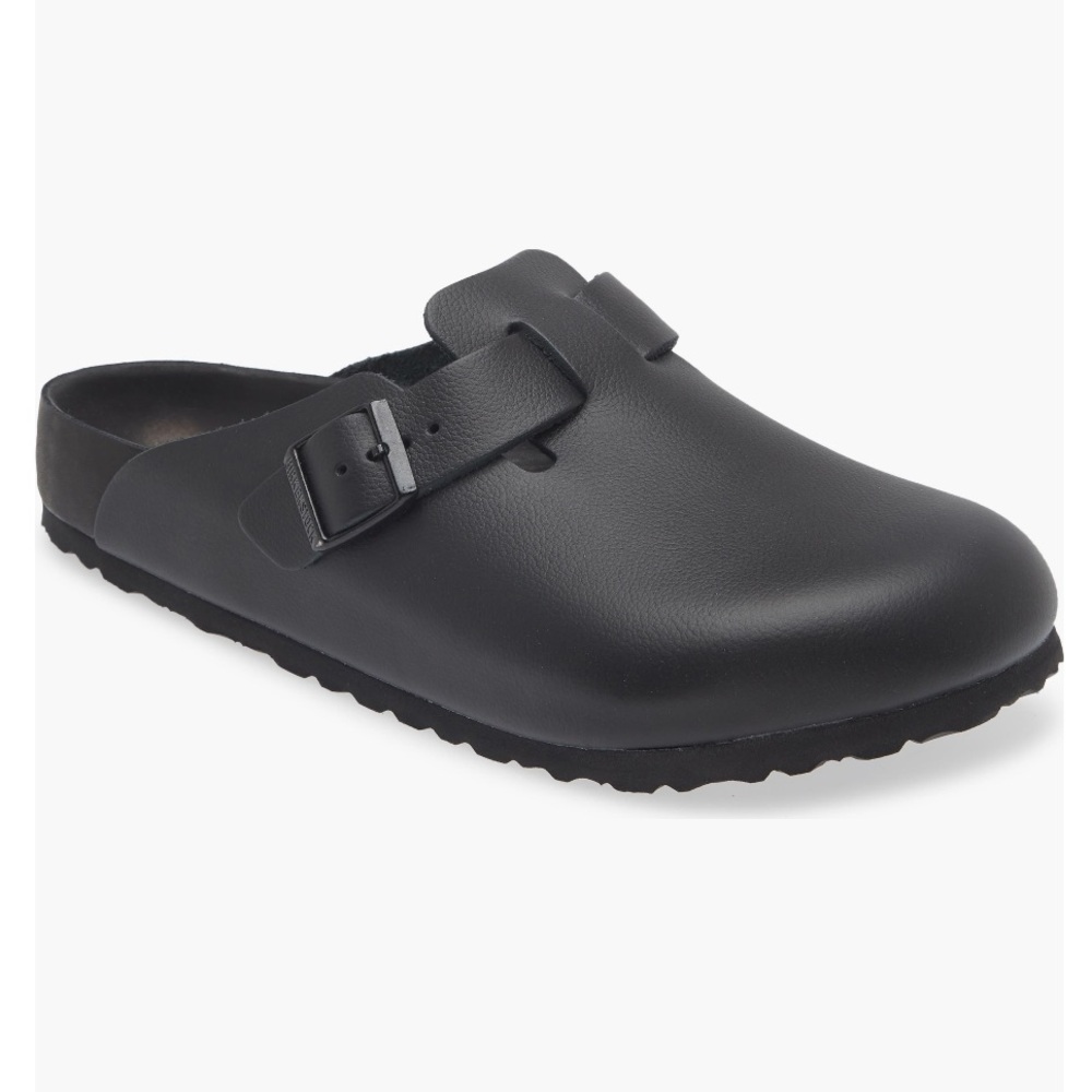 BIRKENSTOCK Boston Exquisite Leather Buckle Clogs